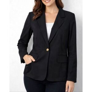Talbots Vintage Silk blend one button blazer size 8